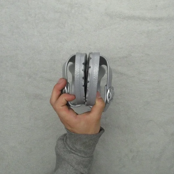 Birkenstock Unisex 10W 8M Sandals Gray Metallic Madrid EVA Buckle Slides Footbed - Picture 11 of 12